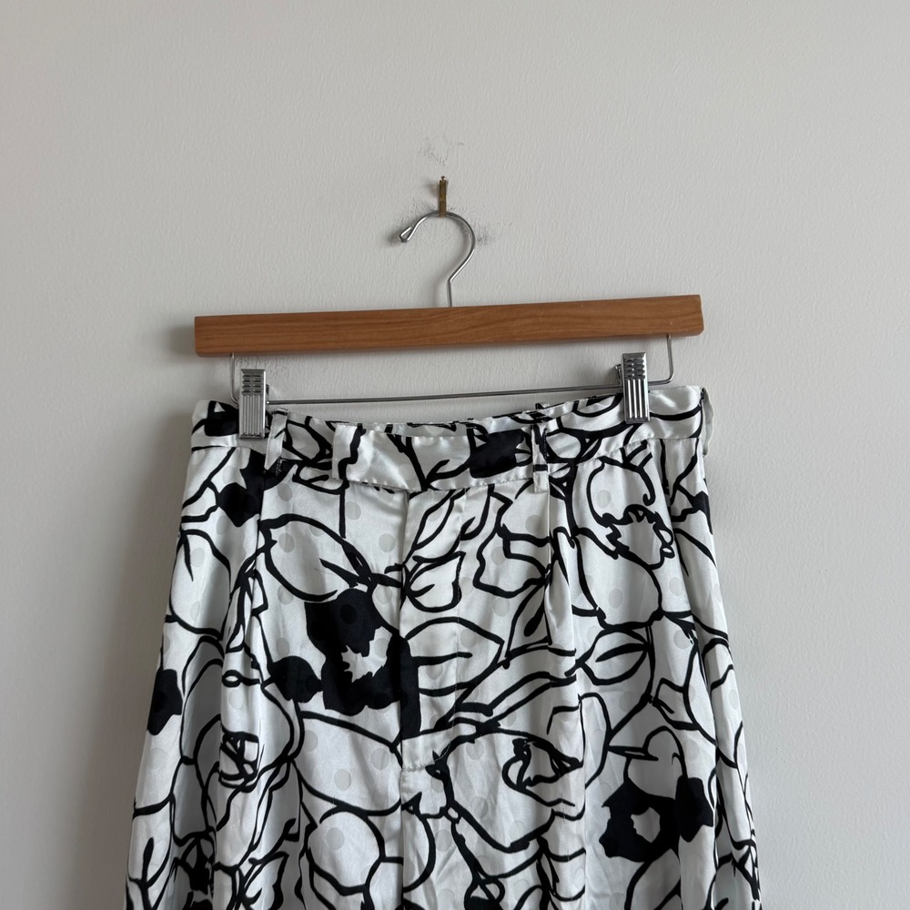 Ronny Kobo Printed Black and White Print Trousers Size 6 - Picture 6 of 16